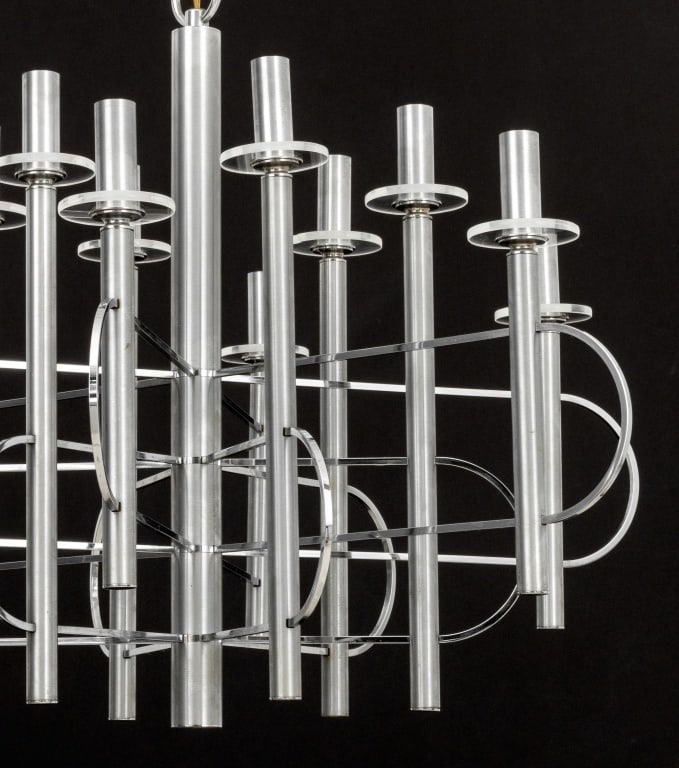 Gaetano Sciolari 12-Light Chrome Chandelier, 1970s - 6