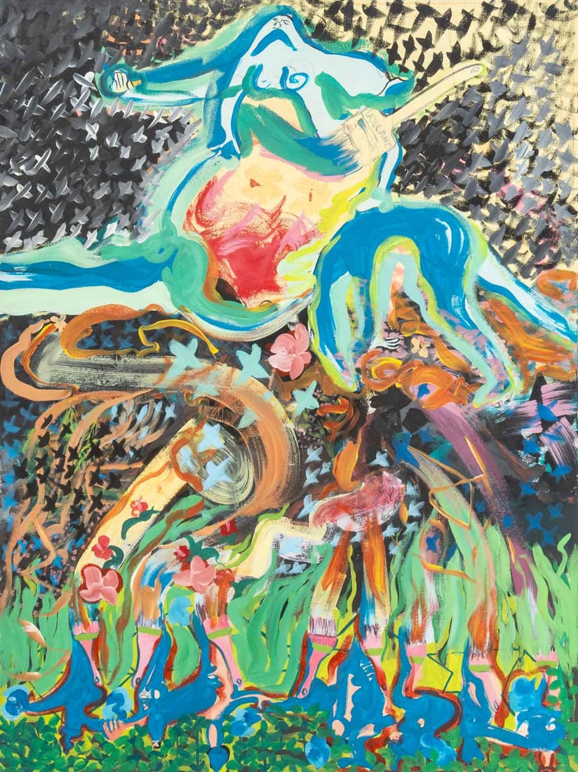 Eva Bouzard-Hui Abstract Figural Oil on Canvas (1 of 8)