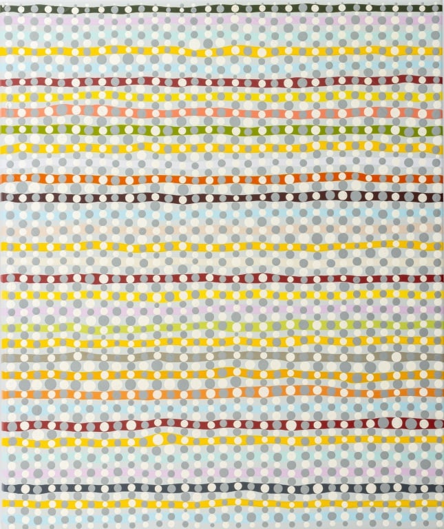 Peter C. Petersen "Instant Shower Power", 1999: Peter Christian Petersen (Danish, b. 1973), "Instant Shower Power", Mixed Media on Canvas, 1999, acrylic and enamel, signed, dated, titled and with American-European Art Association, Inc. label verso,