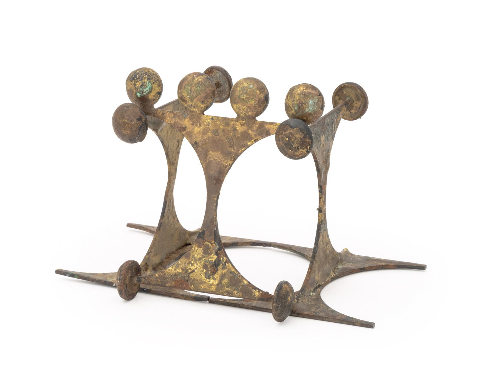 Brutalist Metal Sculpture in Three Pieces (1 of 12)