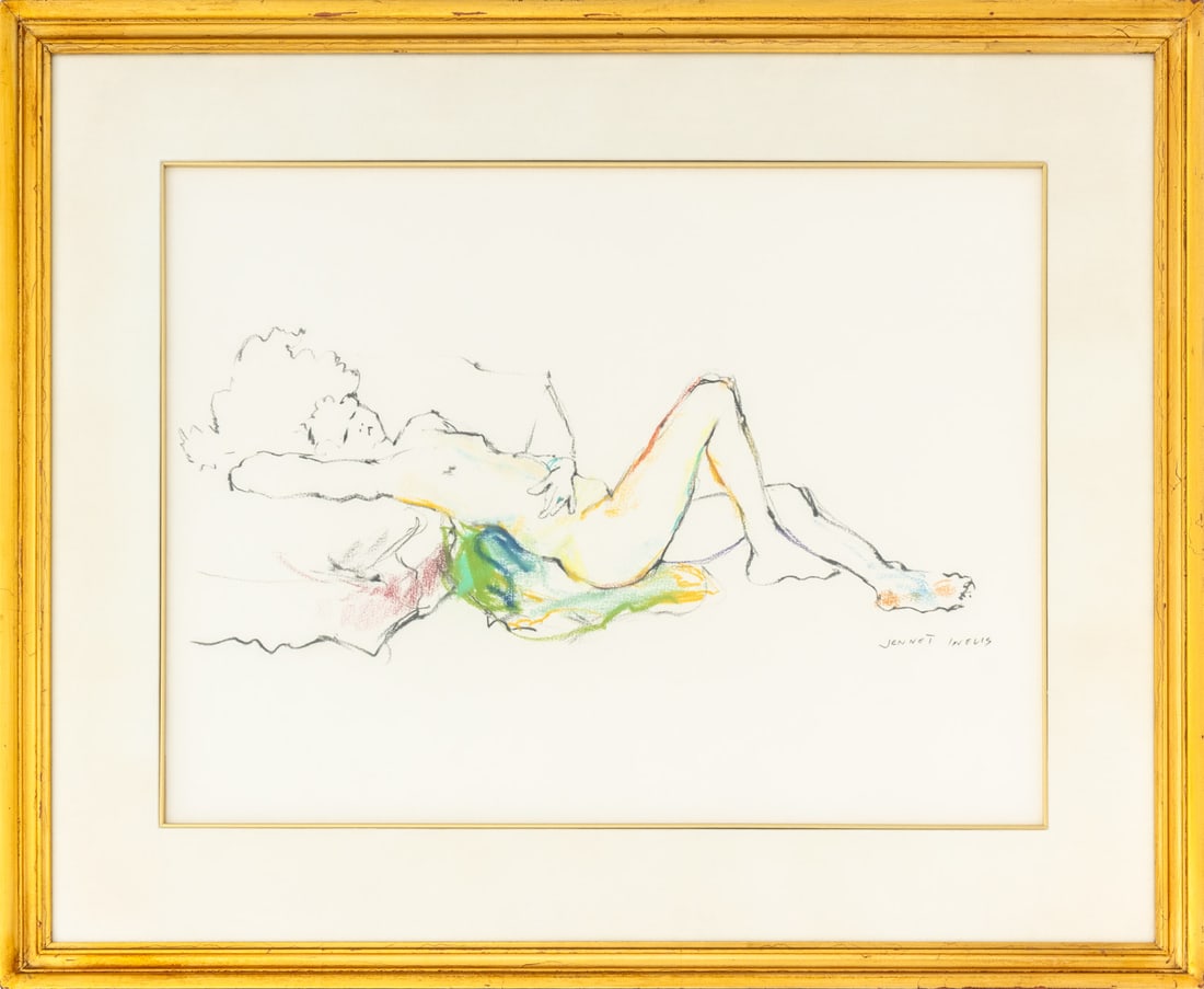 Jennet Inglis Reclining Nude Pastel on Paper (1 of 7)