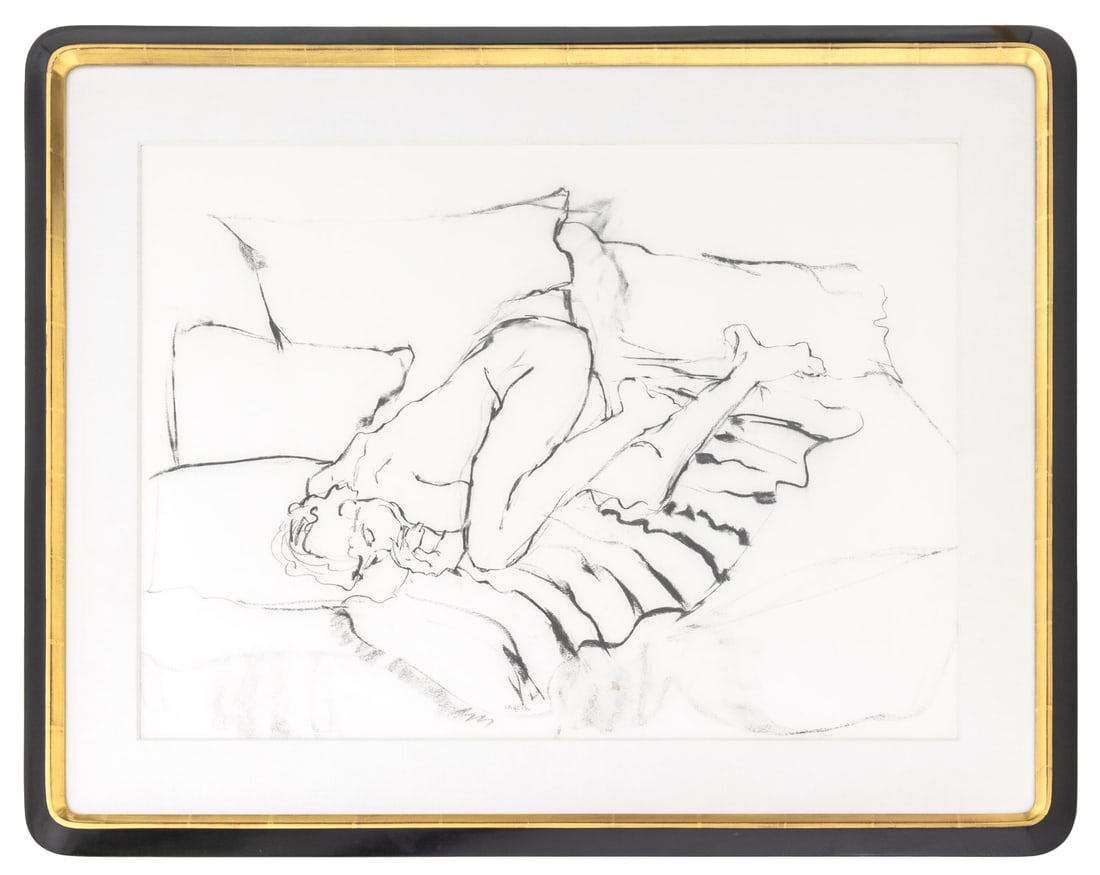 Jennet Inglis Sleeping Nude Figure Charcoal (1 of 7)