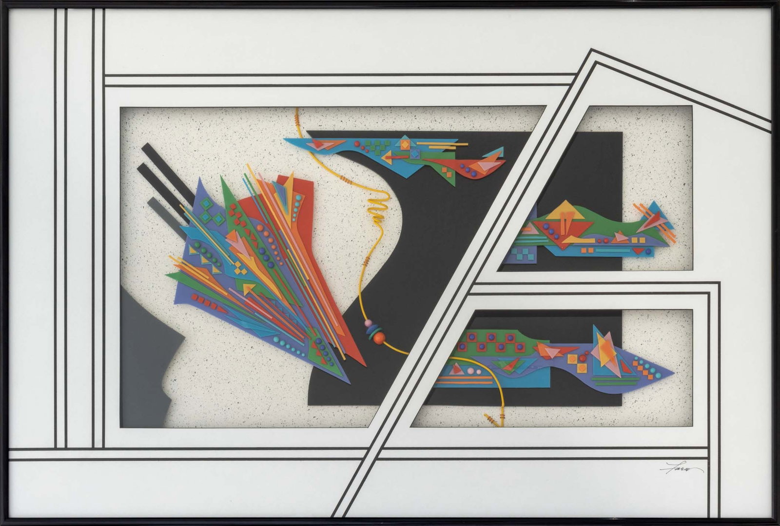 Illegibly Signed Postmodern Assemblage, ca. 1985 (1 of 12)