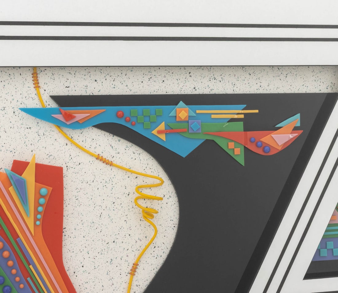 Illegibly Signed Postmodern Assemblage, ca. 1985 - 6