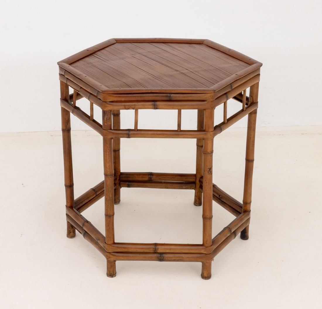 Bamboo Hexagonal Occasional Table - 6