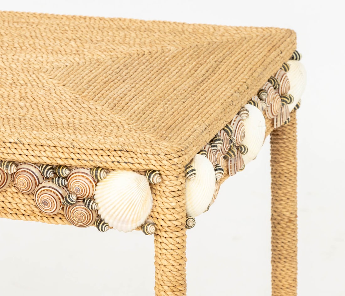 Modern Seagrass and Shell Nesting Tables, 2 - 6