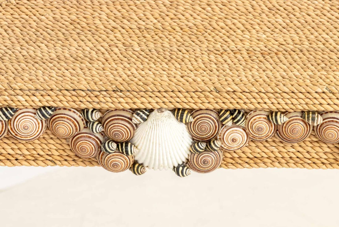 Modern Seagrass and Shell Nesting Tables, 2 - 7