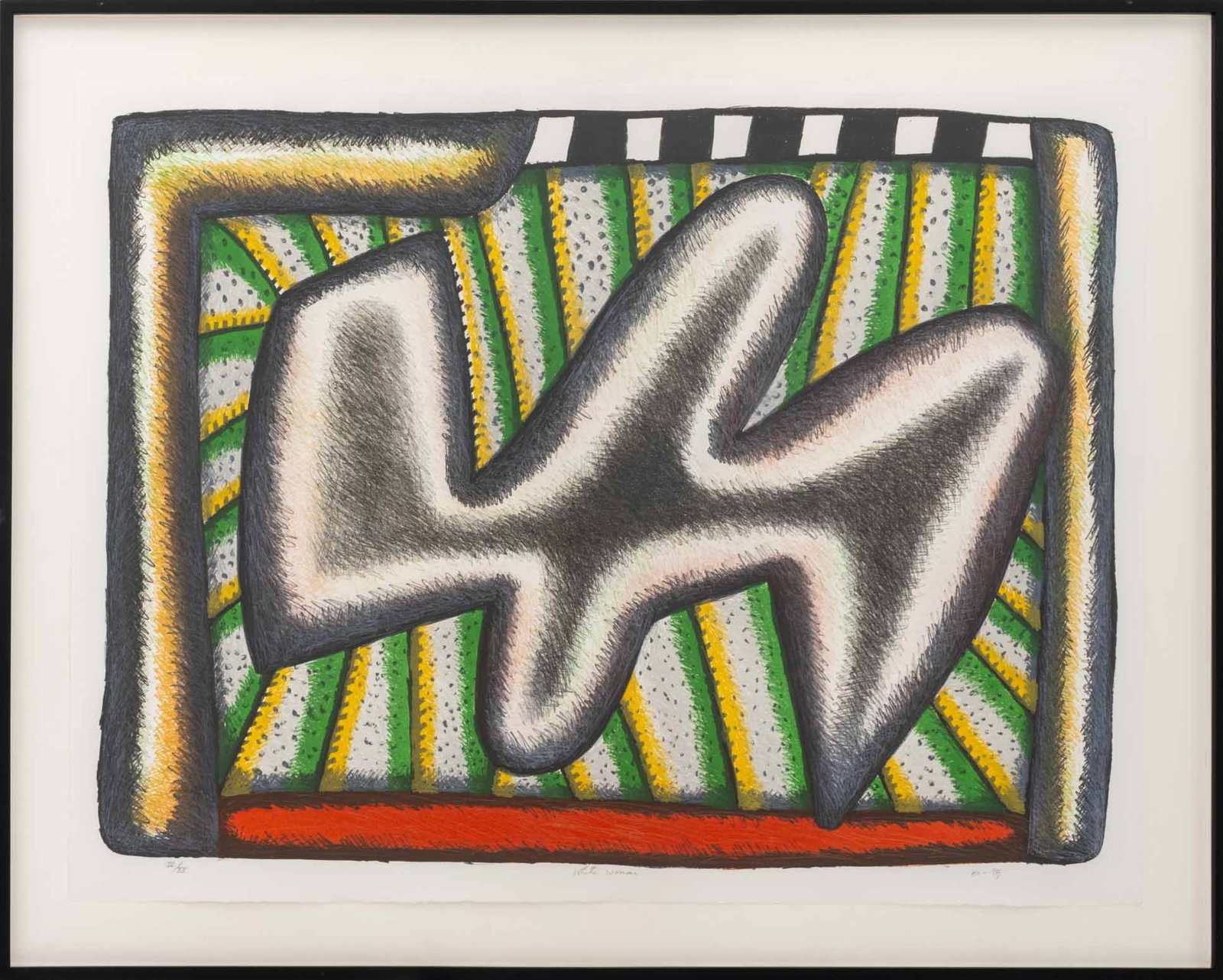 Ruyell Ho "White Woman" Lithograph, 1984 (1 of 13)