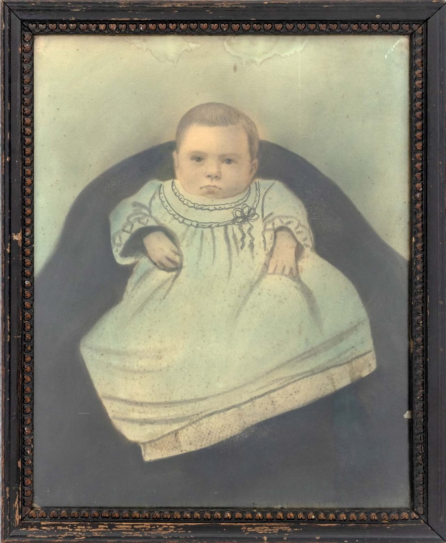 American Portrait of an Infant Pastel, ca. 1900 (1 of 5)
