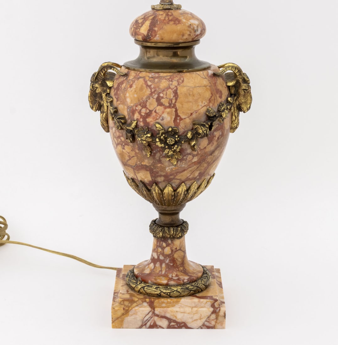Napoleon III Style Gilt Metal and Marble Urn Lamp - 2