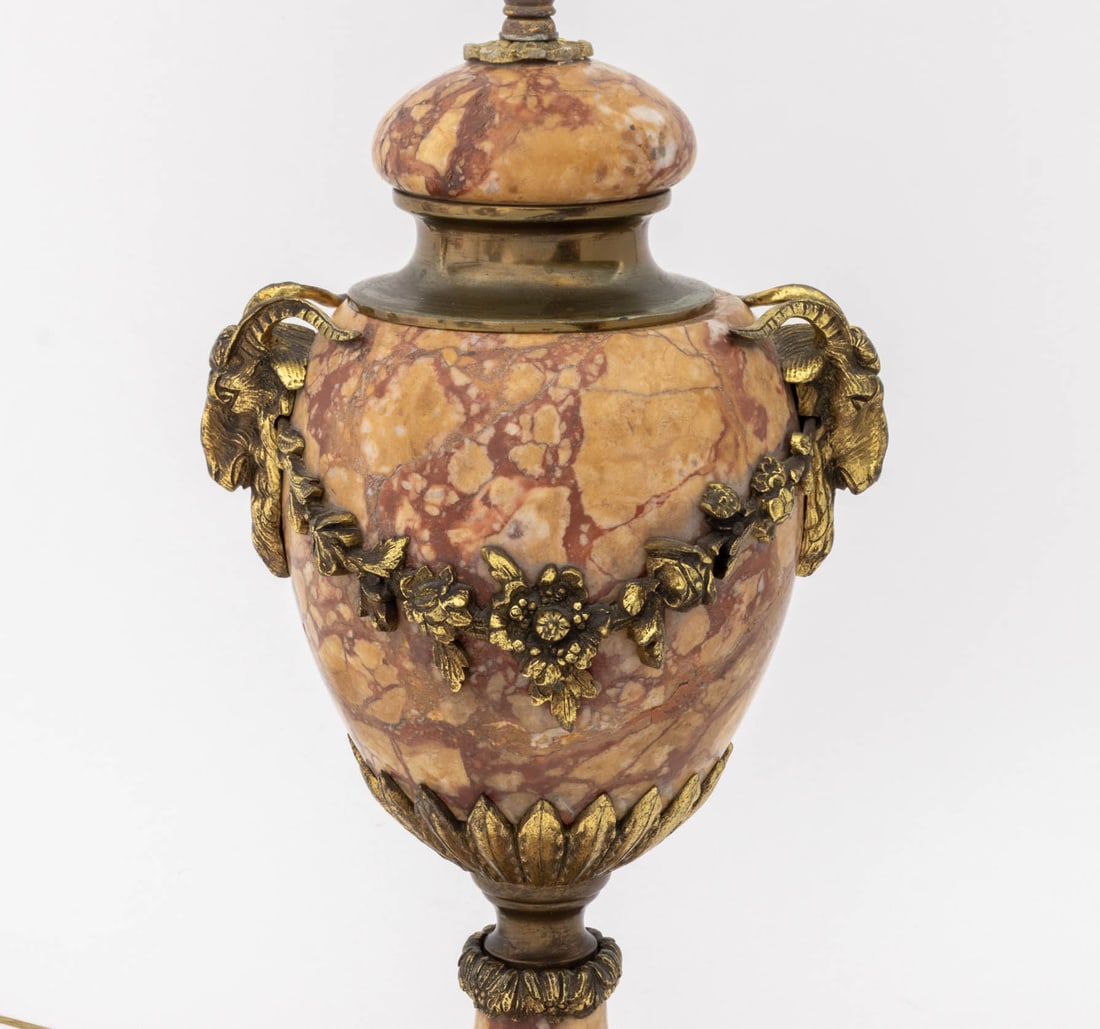 Napoleon III Style Gilt Metal and Marble Urn Lamp - 4