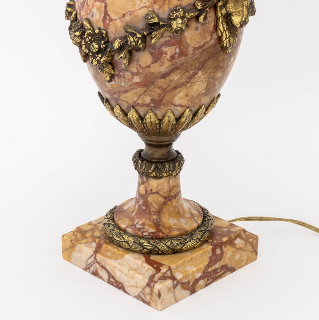 Napoleon III Style Gilt Metal and Marble Urn Lamp - 5