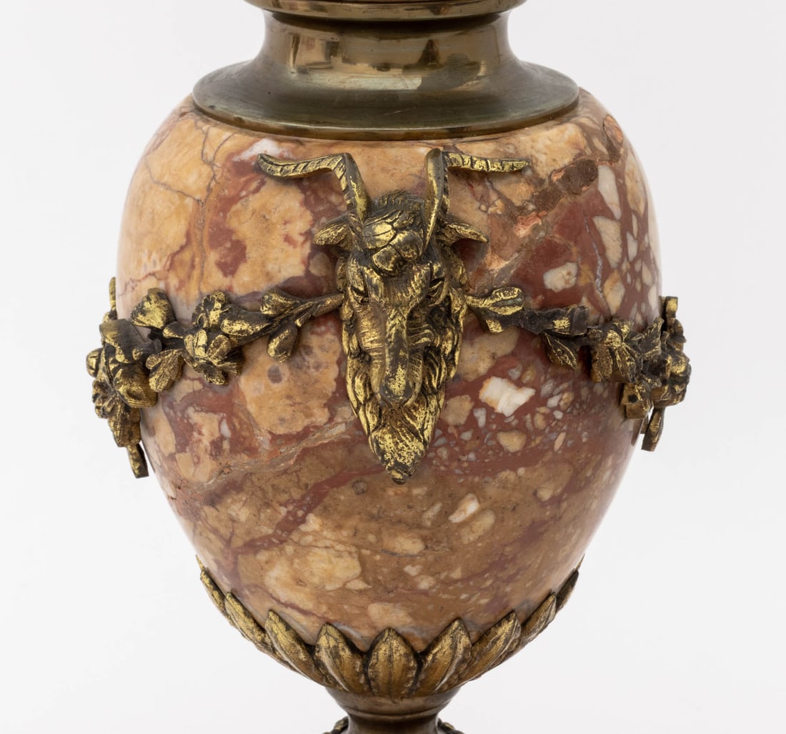 Napoleon III Style Gilt Metal and Marble Urn Lamp - 8