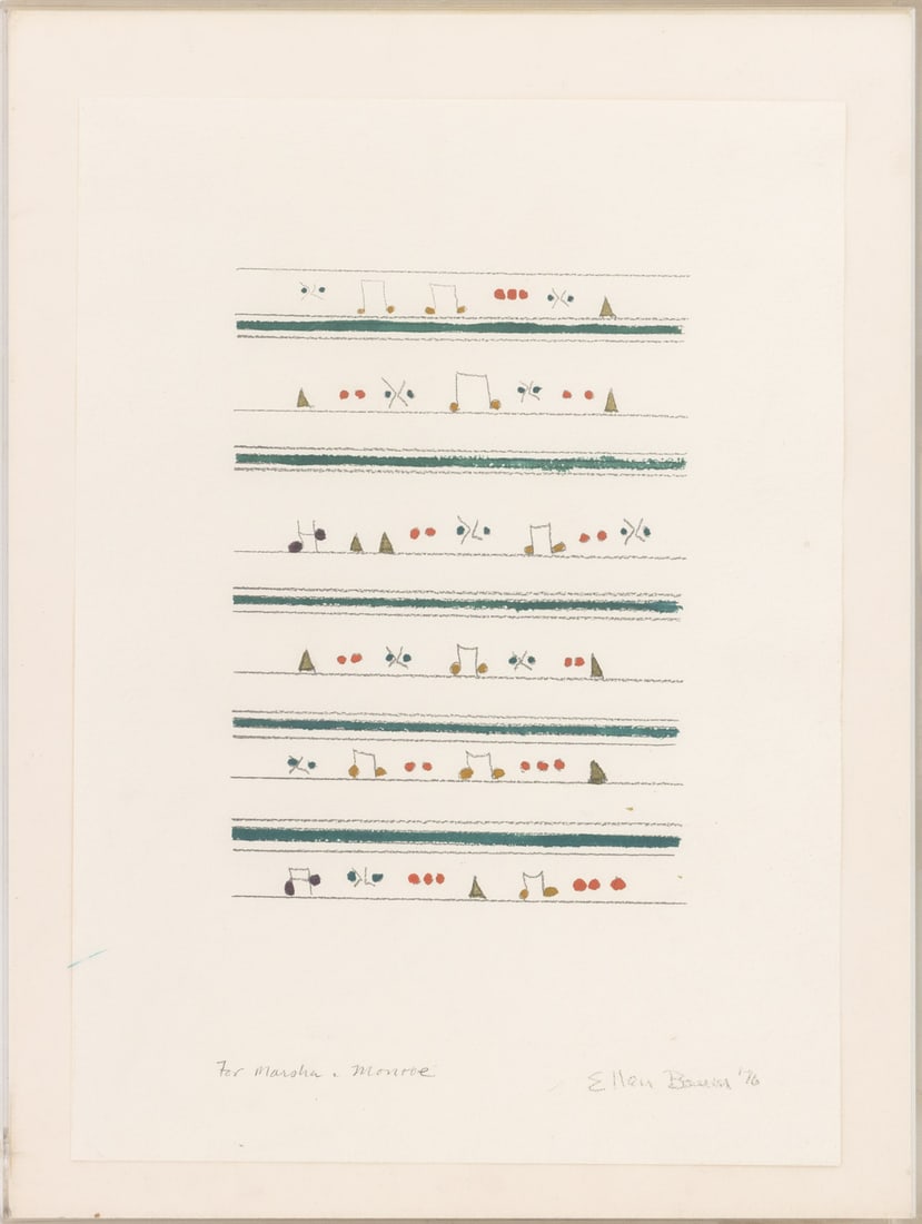 Ellen Baum Music Note Composition, 1976 (1 of 7)