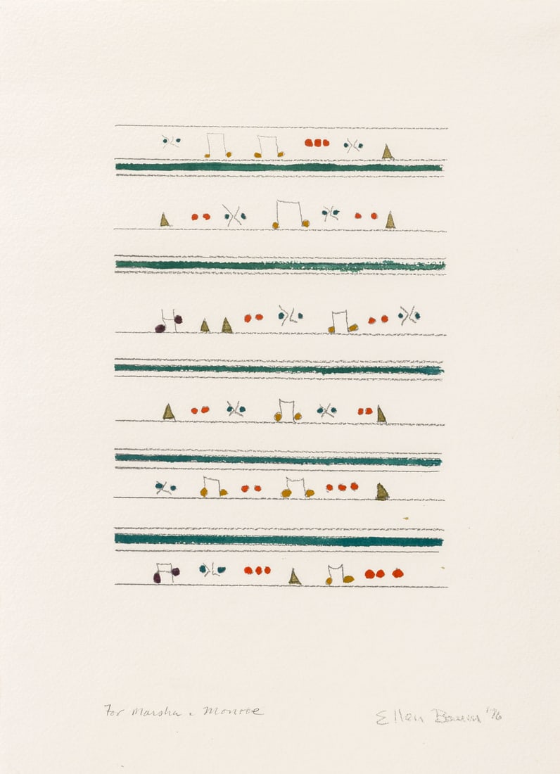 Ellen Baum Music Note Composition, 1976 - 3