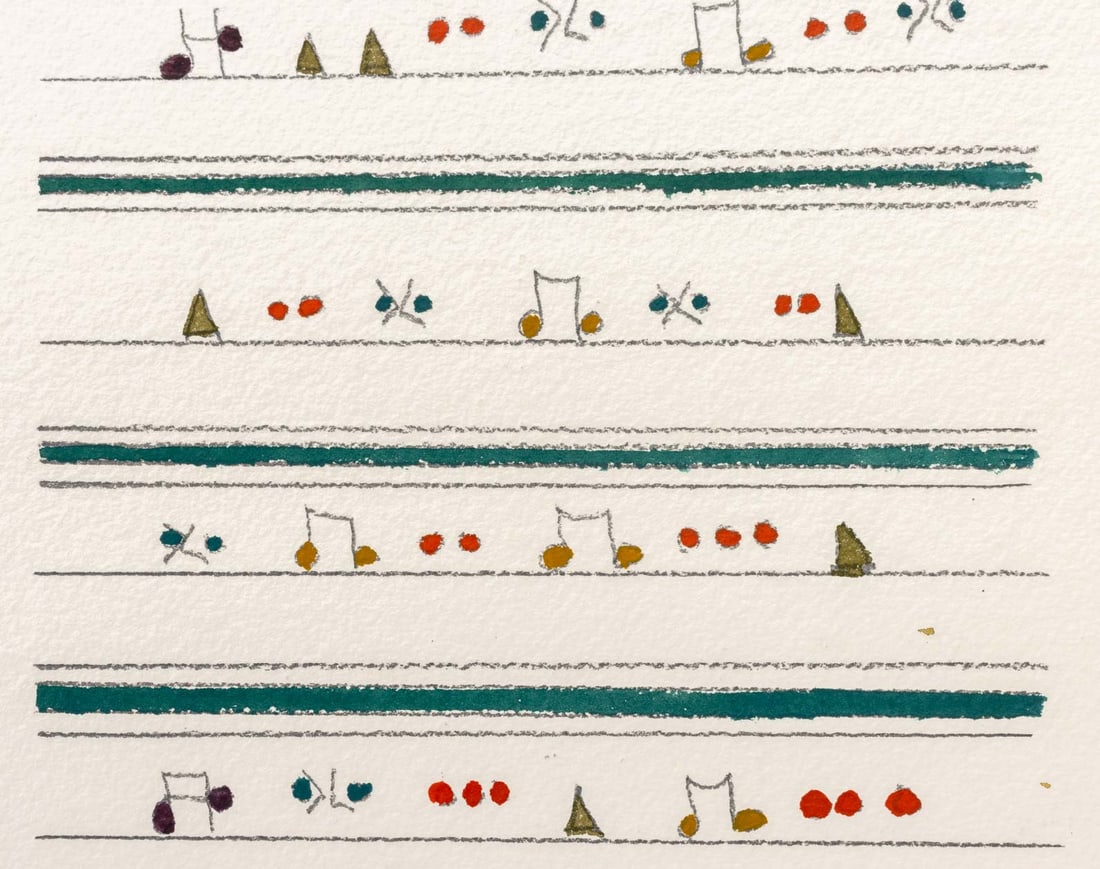 Ellen Baum Music Note Composition, 1976 - 4