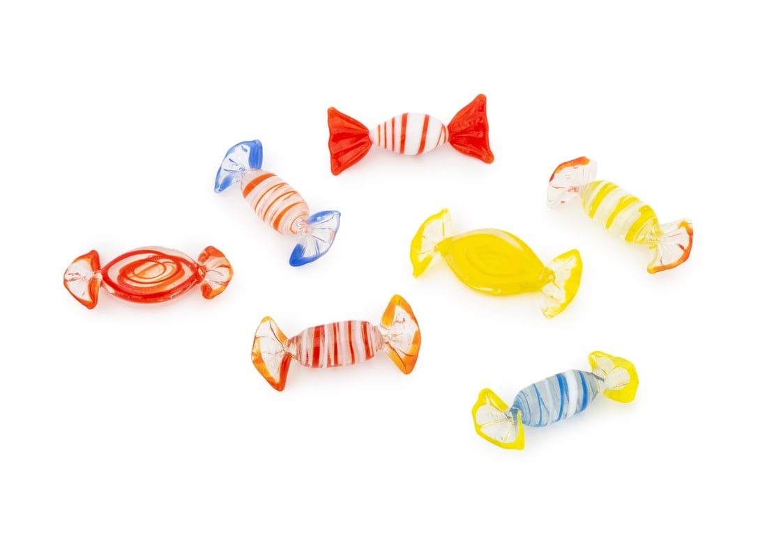 Murano Art Glass Candy, 7 Pcs. (1 of 9)
