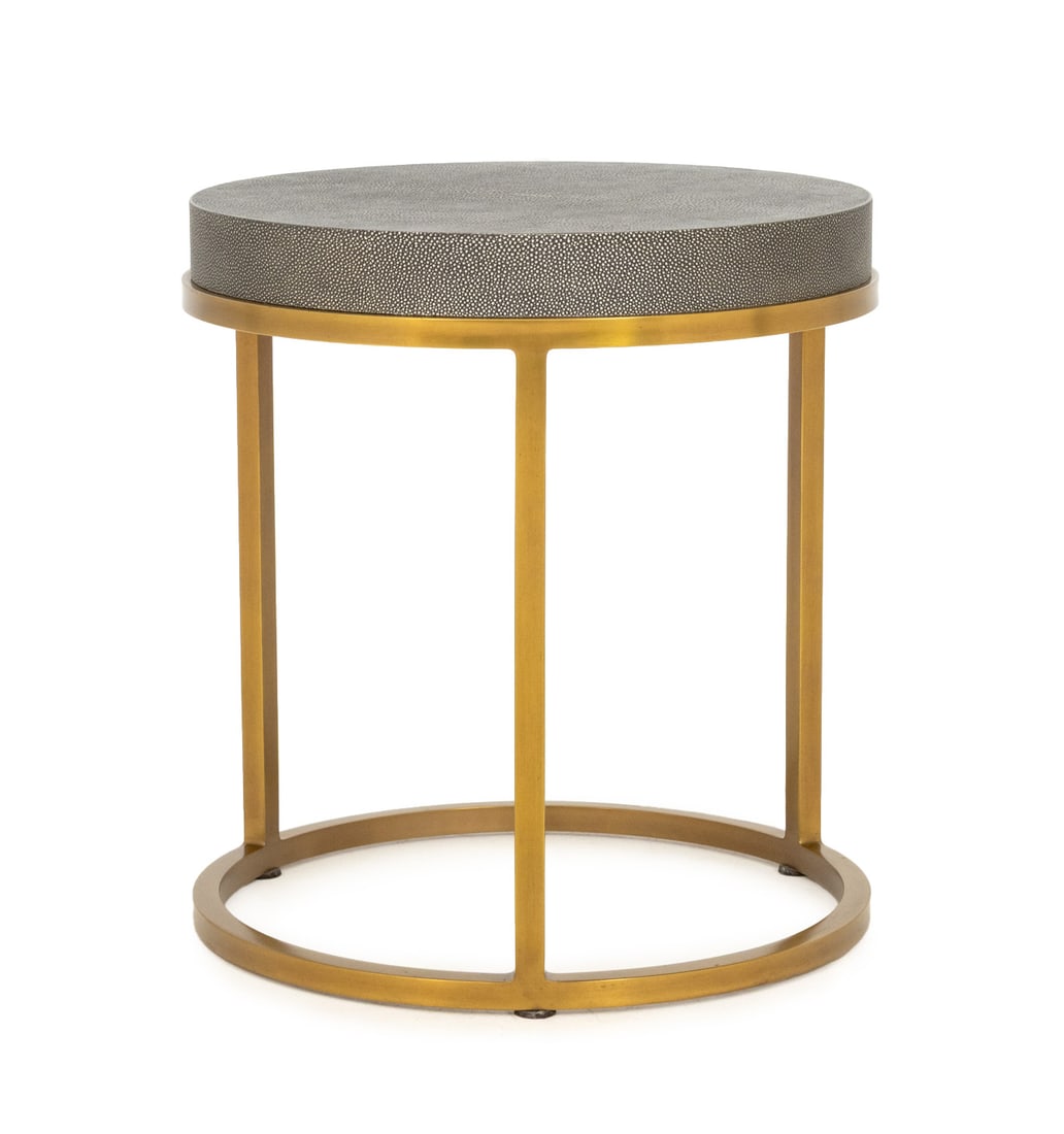 Restoration Hardware Faux Shagreen Side Table (1 of 8)