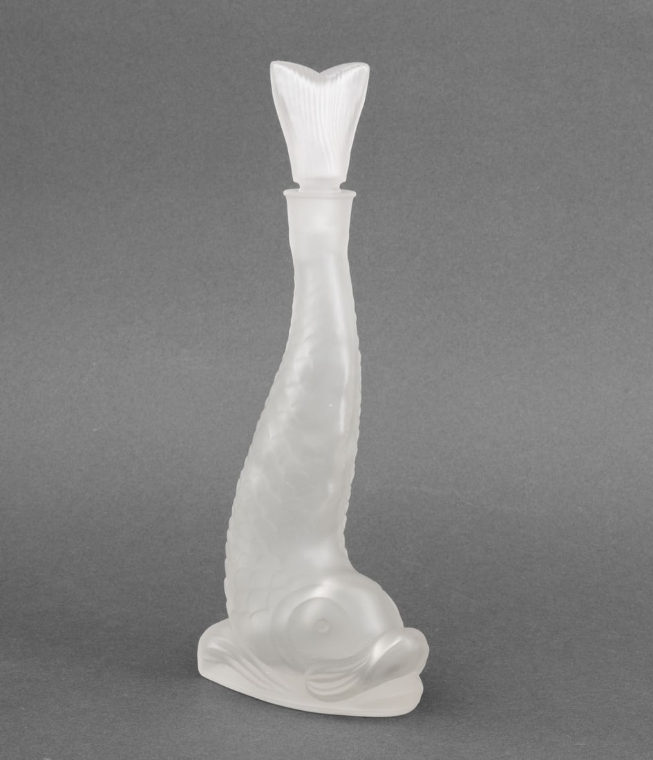French Frosted Glass Porpoise Form Decanter (1 of 11)