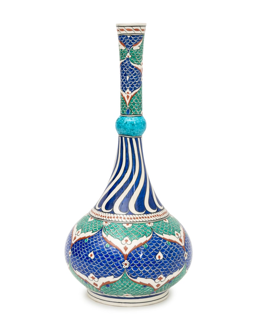 Ismail Yigit After Iznik Ceramic Bottle Vase (1 of 8)