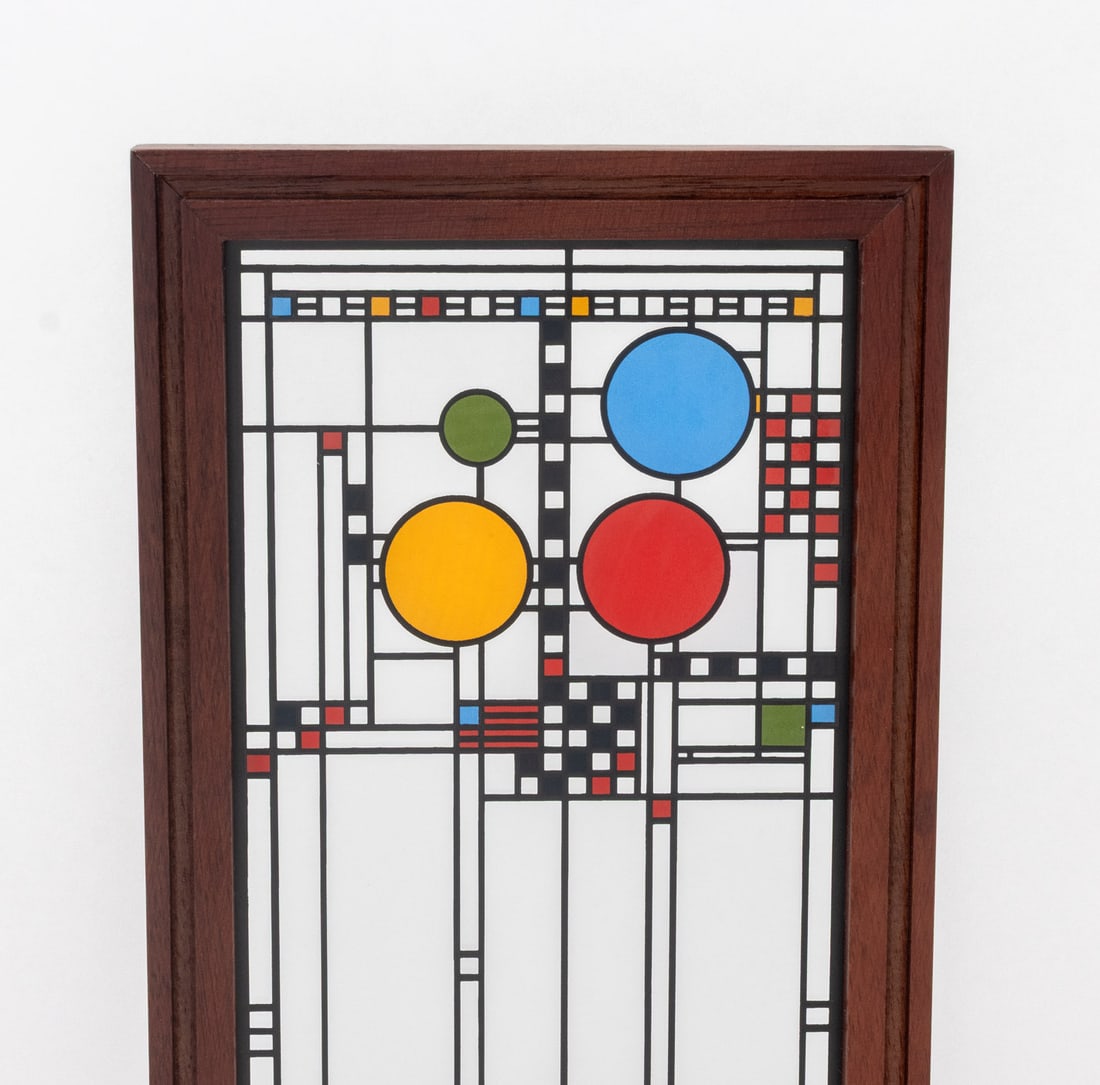 After Frank Lloyd Wright Glass Panel - 3