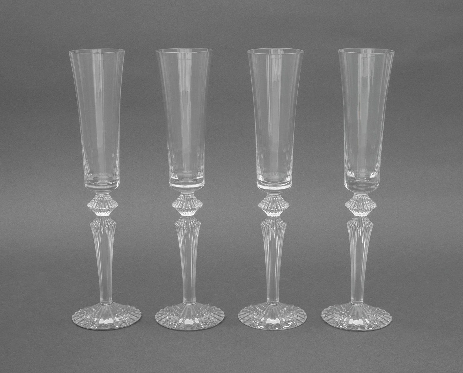 Baccarat "Mille Nuits" Crystal Champagne Flutes, 4 (1 of 8)