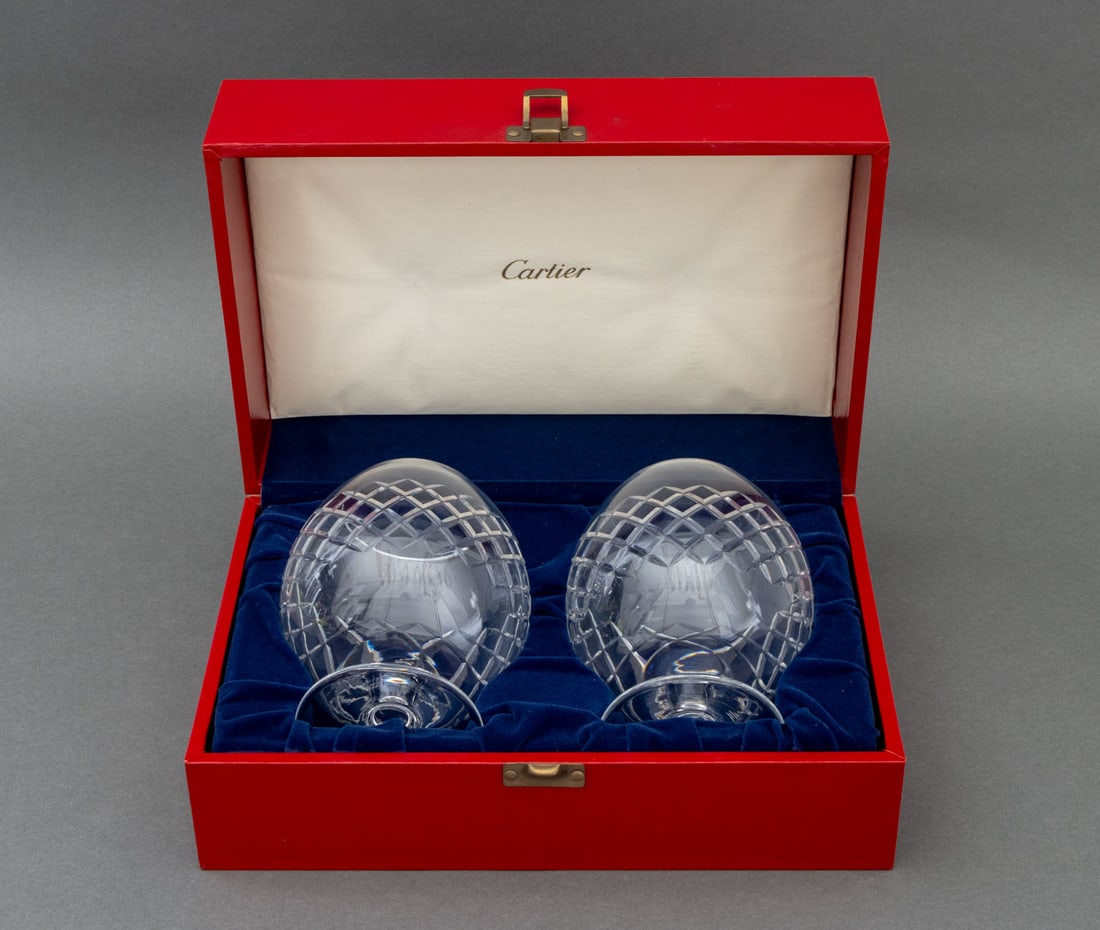 Cartier Cut Crystal Brandy Snifters, Pair (1 of 7)