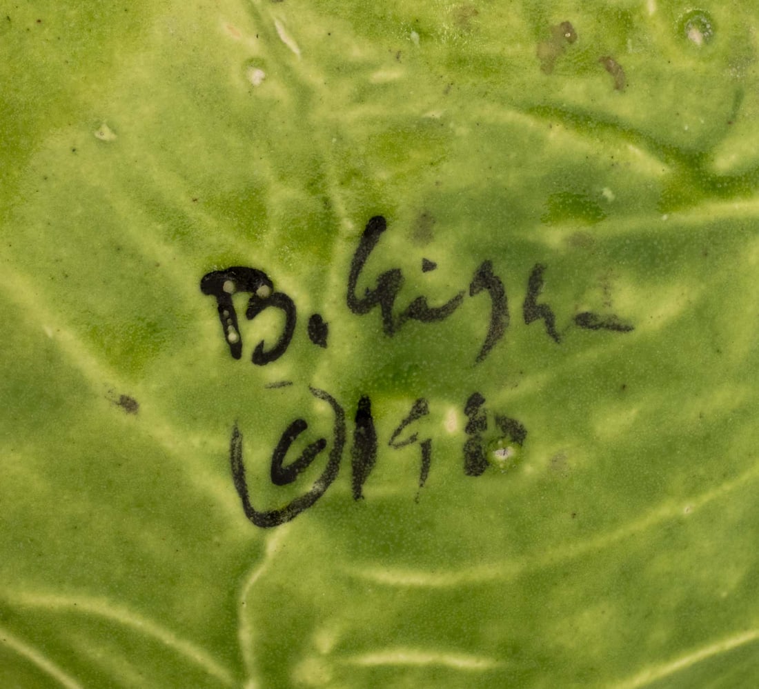 Green Cabbage Leaf Ceramic Tableware, 31 Pcs. - 12