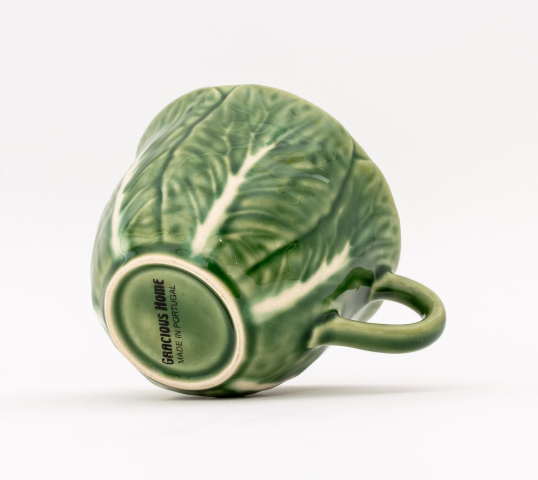 Green Cabbage Leaf Ceramic Tableware, 31 Pcs. - 14