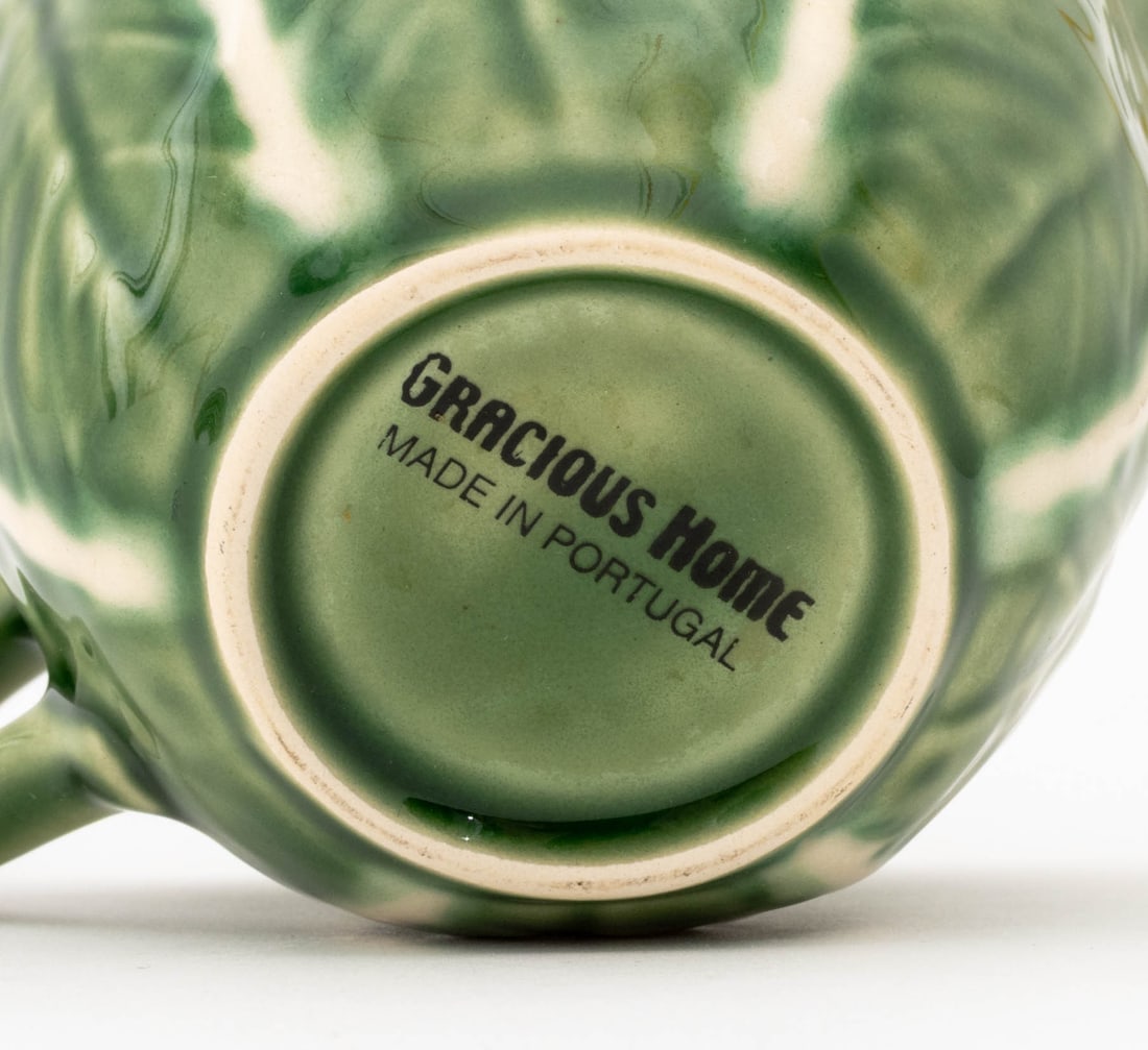 Green Cabbage Leaf Ceramic Tableware, 31 Pcs. - 15