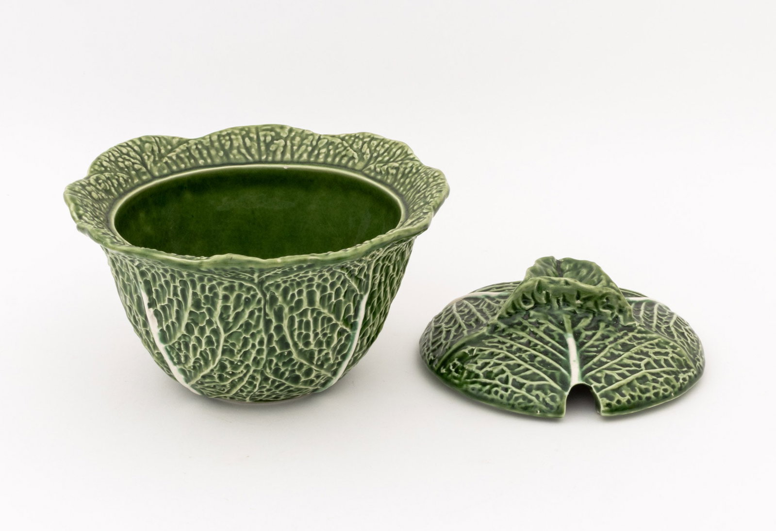 Green Cabbage Leaf Ceramic Tableware, 31 Pcs. - 17