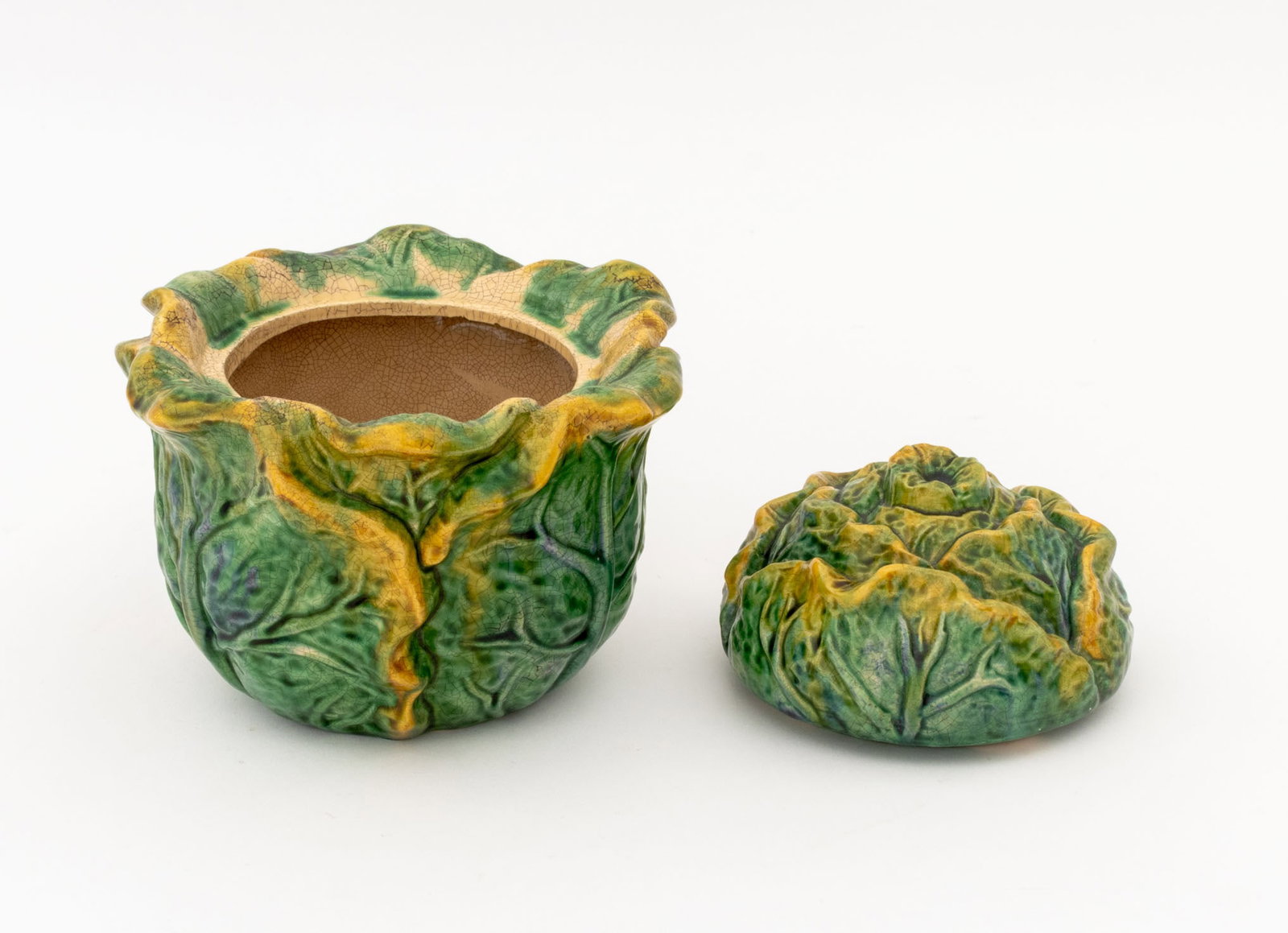 Green Cabbage Leaf Ceramic Tableware, 31 Pcs. - 19