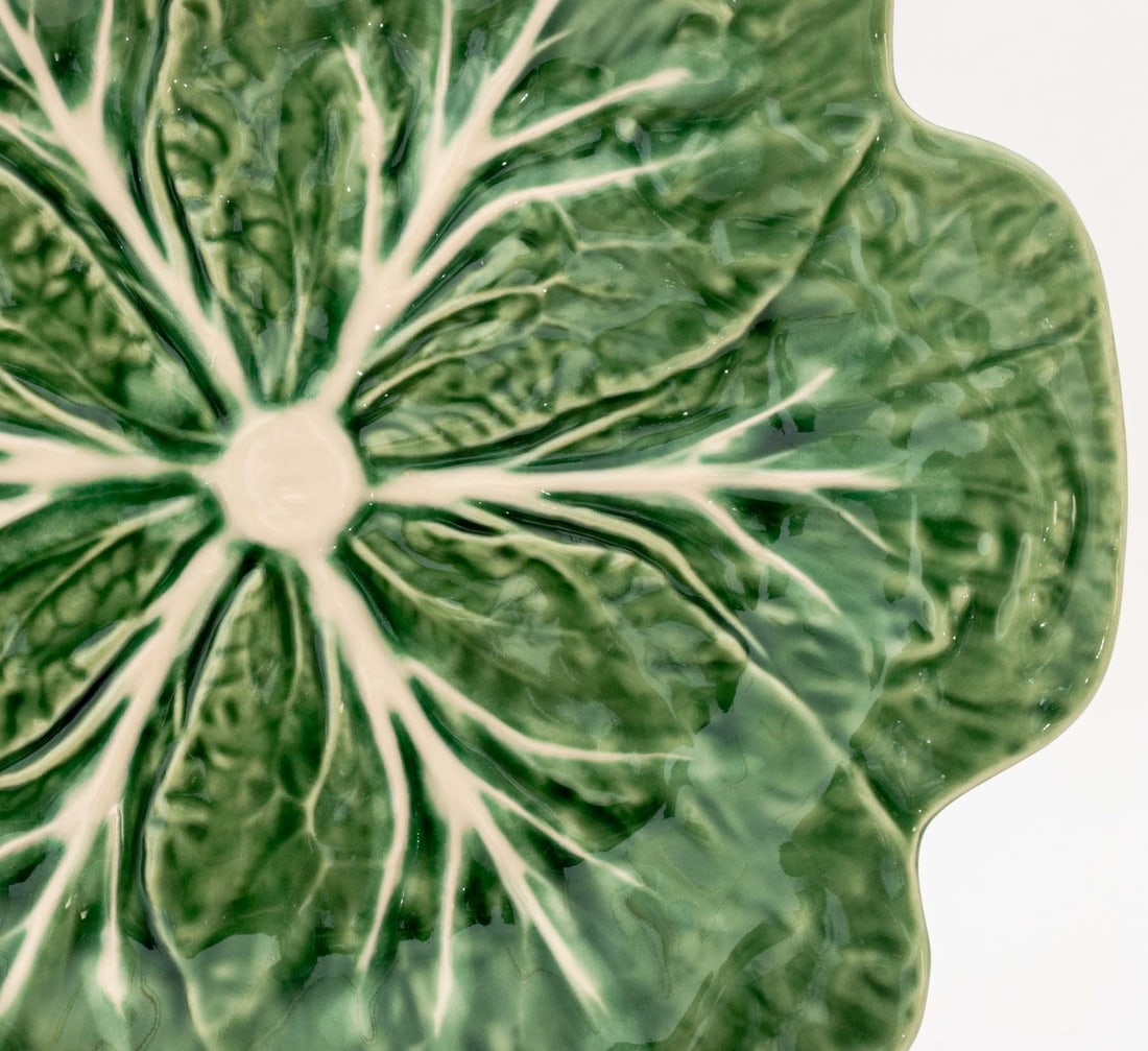 Green Cabbage Leaf Ceramic Tableware, 31 Pcs. - 4