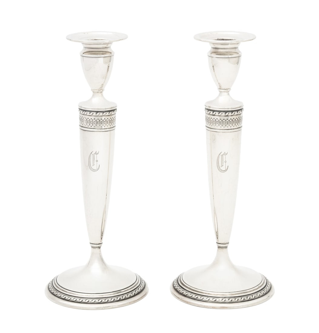Gorham Sterling Silver Weighted Candlesticks, Pair (1 of 7)