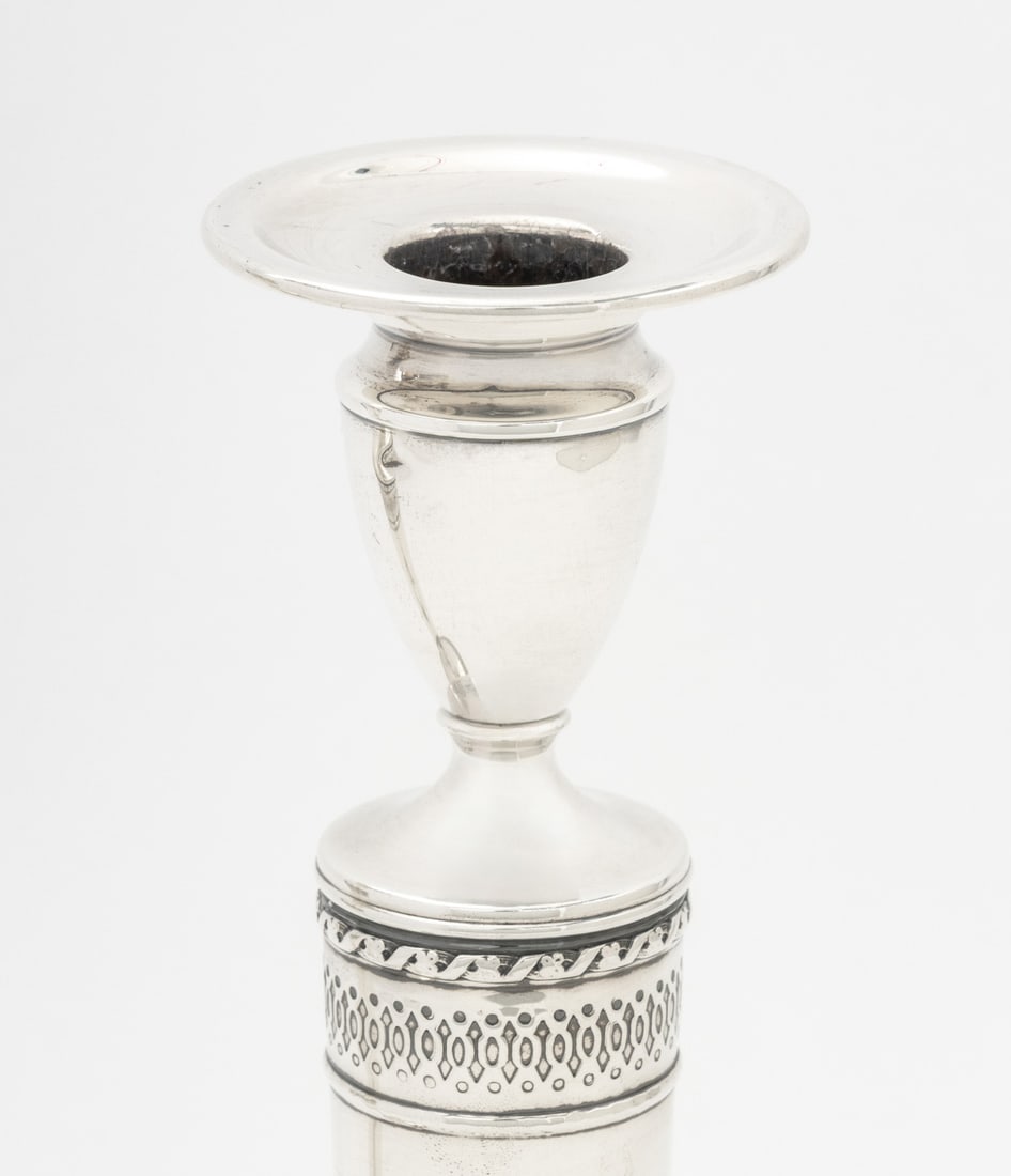 Gorham Sterling Silver Weighted Candlesticks, Pair - 2