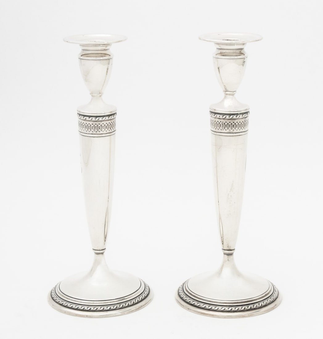 Gorham Sterling Silver Weighted Candlesticks, Pair - 5