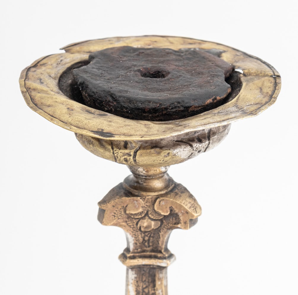 Baroque Repousse Decorated Candlesticks, Pair - 3