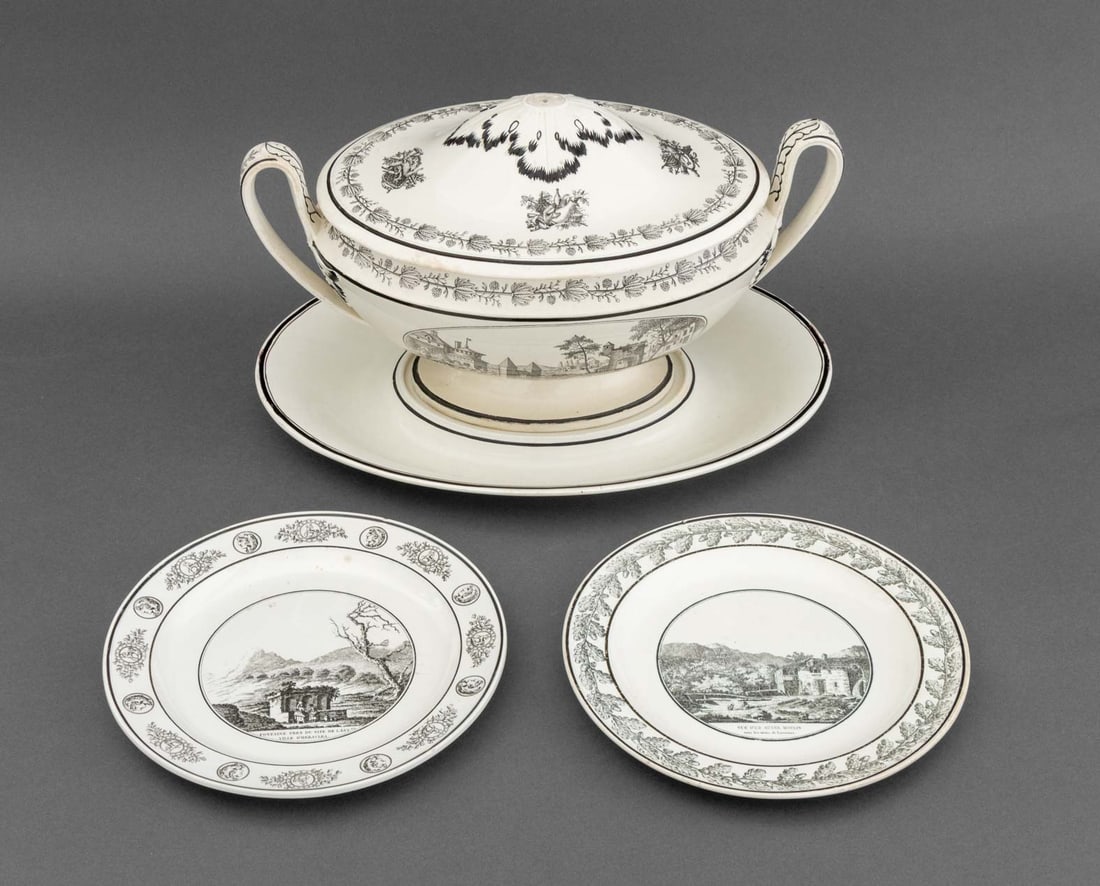 French Creamware Tableware, 3 Pcs. - 2