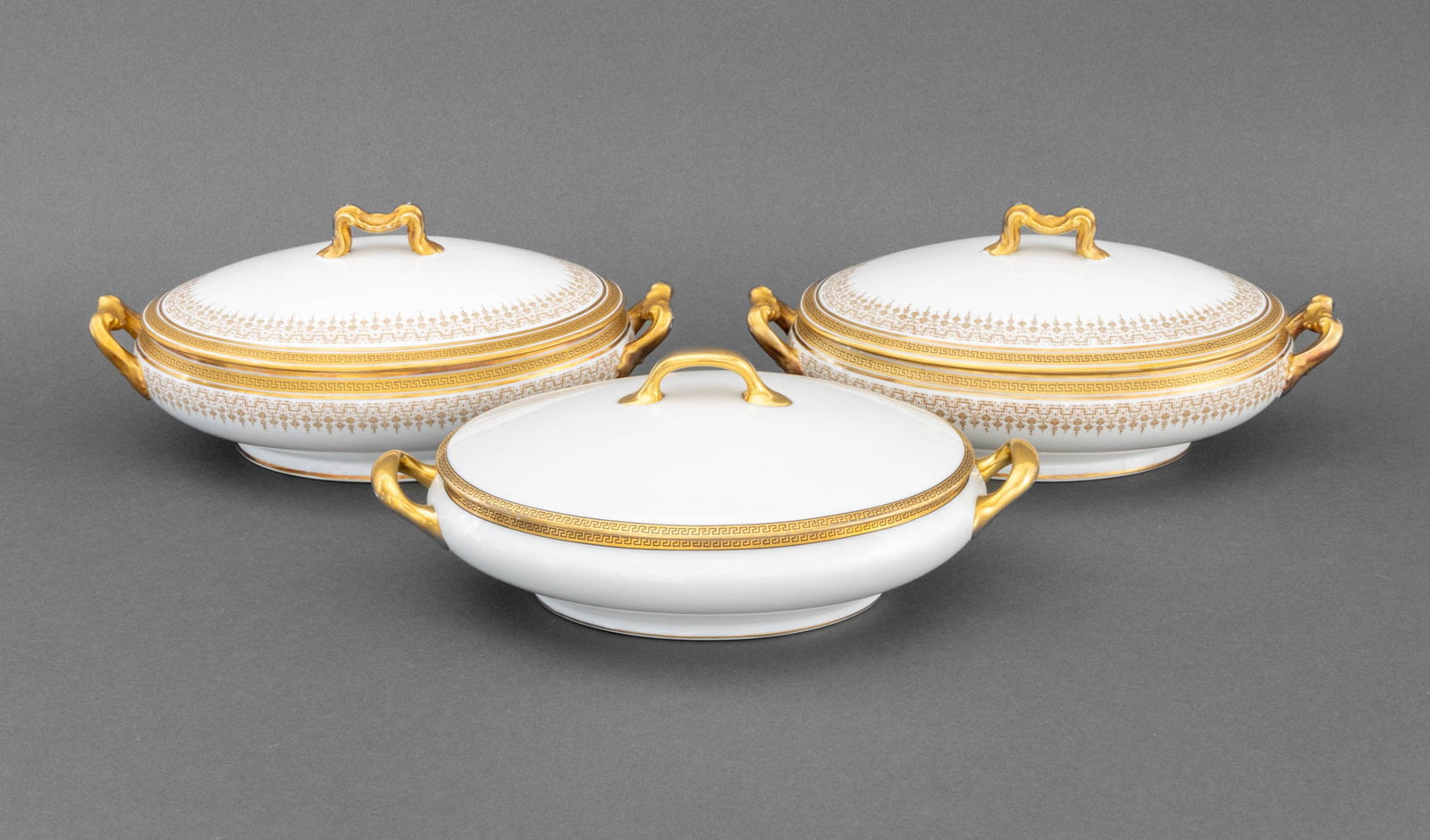 French Gilt Porcelain Covered Serving Dishes, 3 (1 of 16)