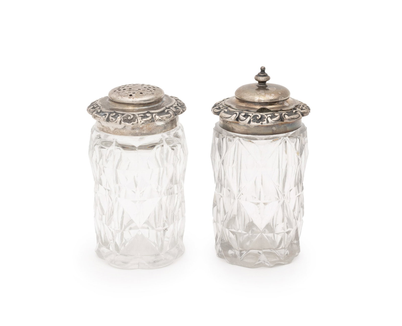 Victorian Sterling Silver and Cut Crystal Jars, 2 (1 of 11)