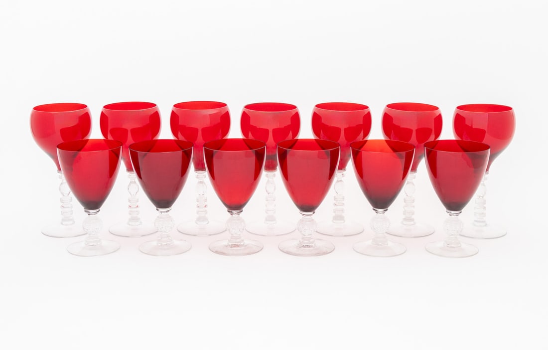 Ruby Glass Stemware, 13 Pcs. - 2