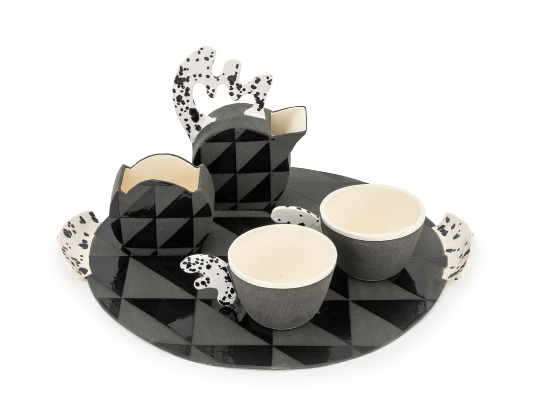 Kim Weller Postmodern Pottery Tea Set, 5 Pcs. (1 of 17)