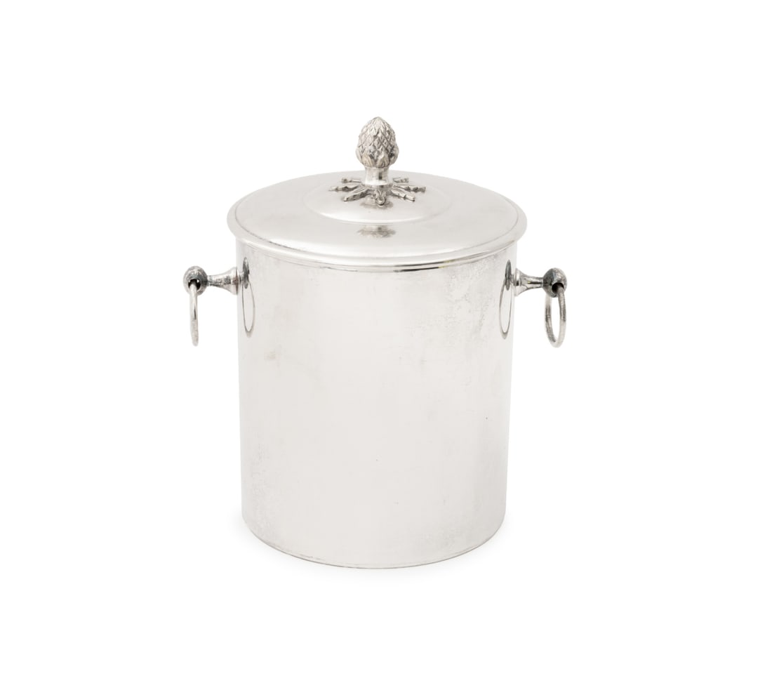 Pineapple Finial Silver Plate Covered Ice Bucket (1 of 9)