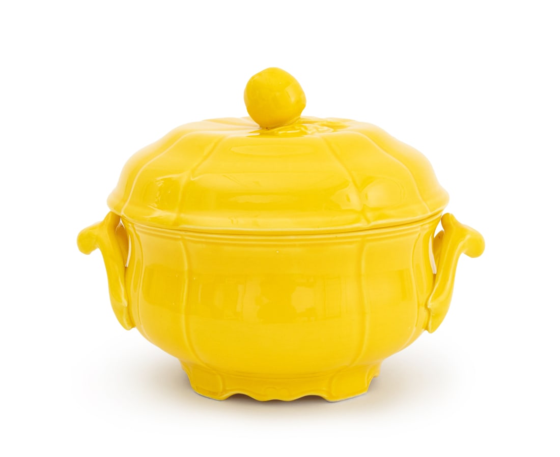 Limoges Yellow Porcelain Covered Soup Tureen (1 of 8)