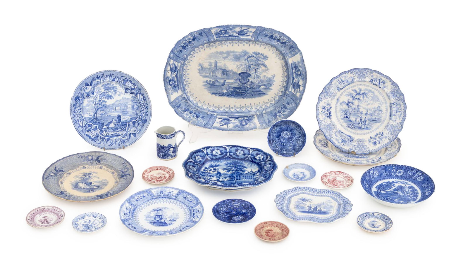 English Transferware Ceramic Tableware, 19 Pcs. (1 of 20)