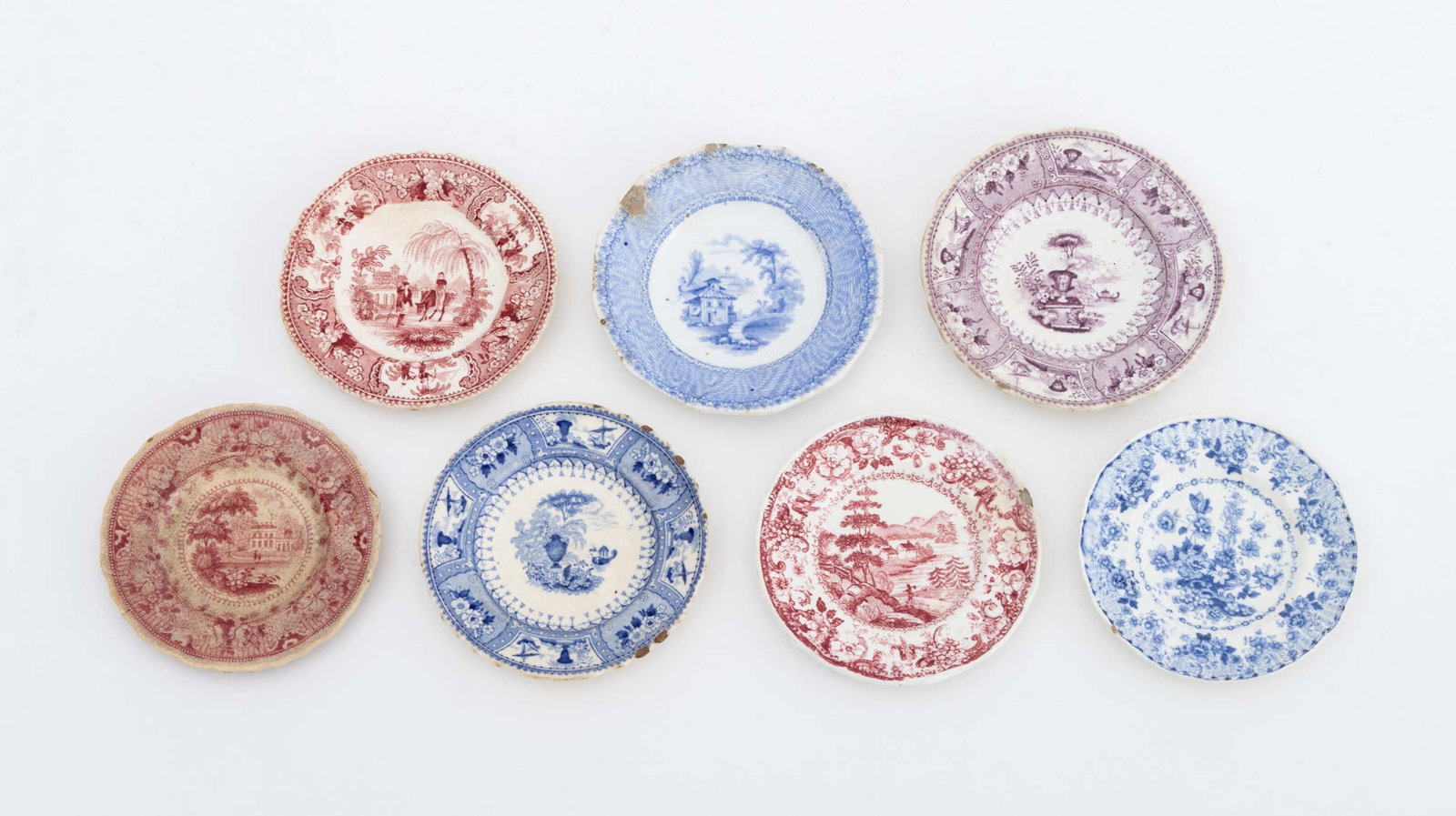 English Transferware Ceramic Tableware, 19 Pcs. - 20