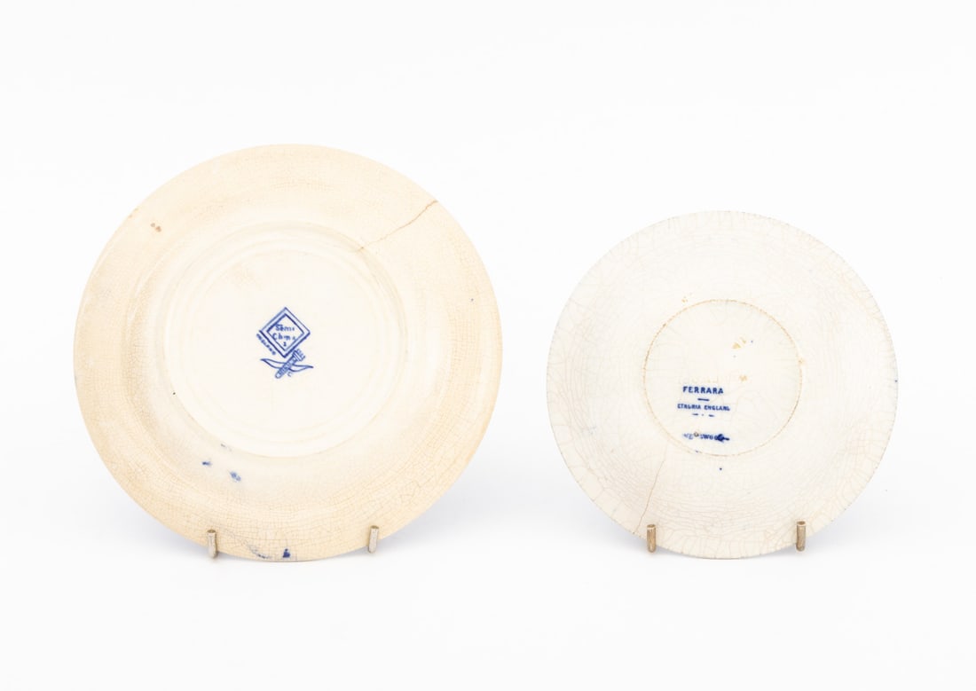 Flow Blue Transferware Plates, 14 - 14
