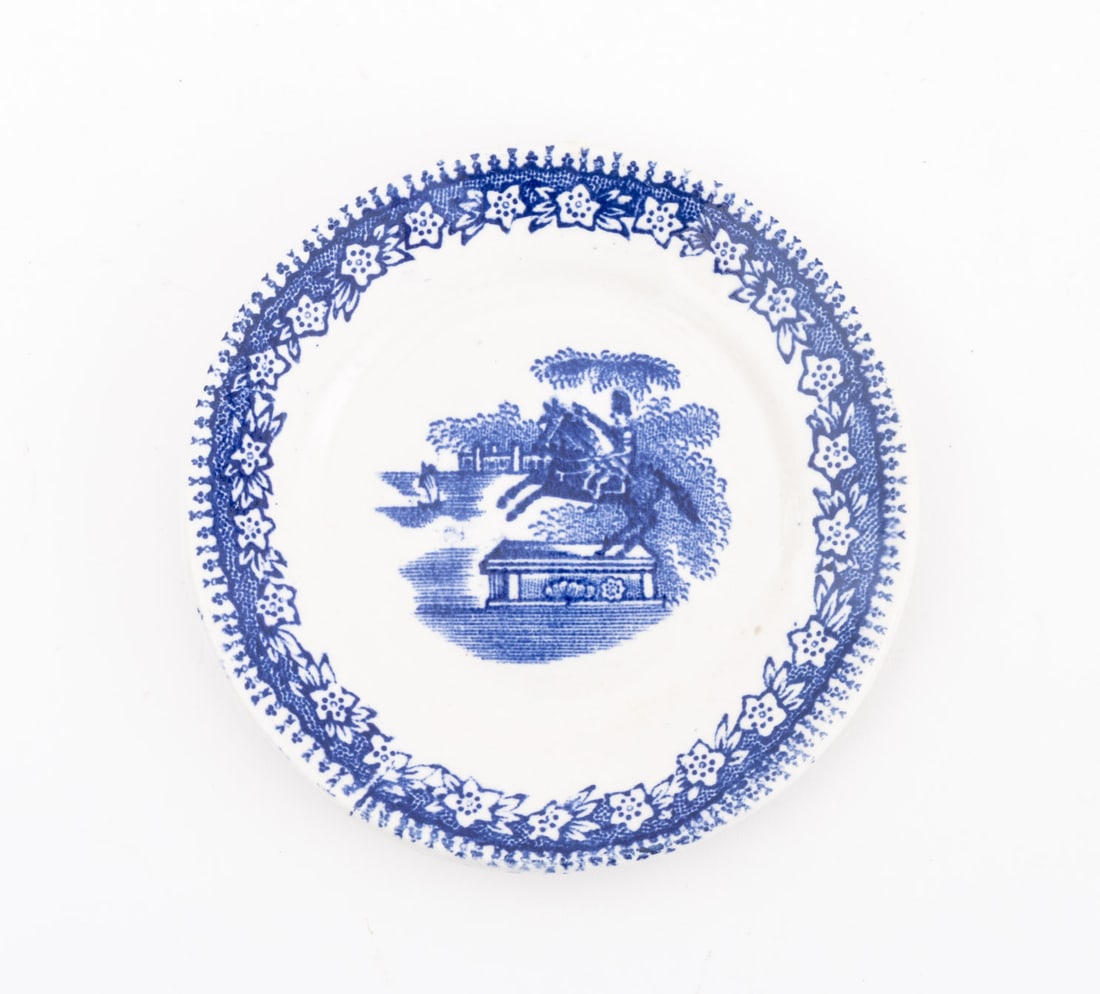 Flow Blue Transferware Plates, 14 - 18