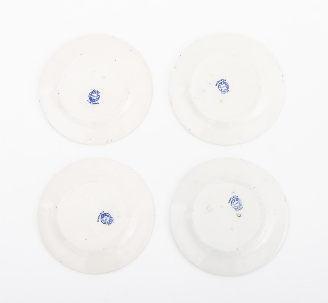 Flow Blue Transferware Plates, 14 - 19