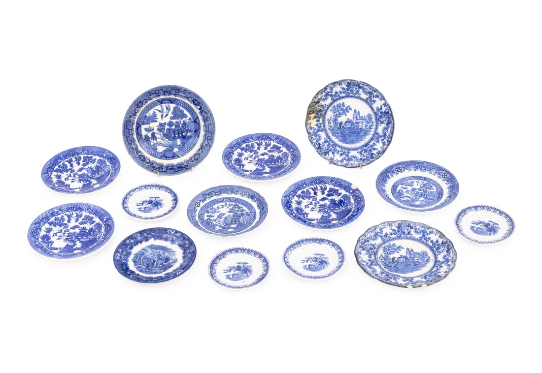 Flow Blue Transferware Plates, 14 (1 of 20)